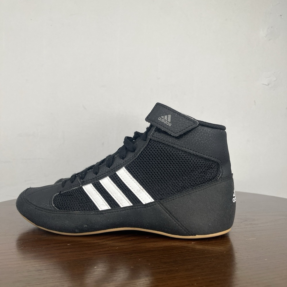 Adidas HVC 2 Shoes Men's 6 Black Wrestling Boxing Athletic Gum Sole Sneakers